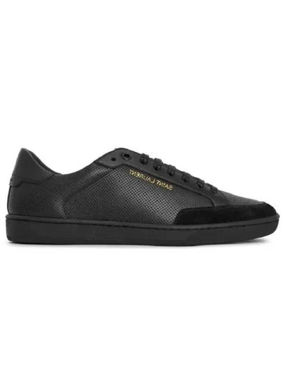 Court Classic Perforated Leather Low Top Sneakers Black - SAINT LAURENT - BALAAN 2