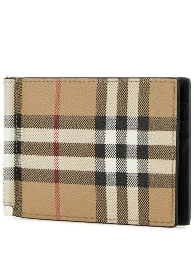 Men's Money Clip Vintage Check Money Clip Half Wallet Beige - BURBERRY - BALAAN 3