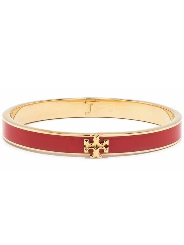 Kira Enamel Bangle Bracelet Gold Brilliant Red - TORY BURCH - BALAAN 2