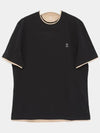 Cotton Short Sleeve T-Shirt Black - BRUNELLO CUCINELLI - BALAAN 4