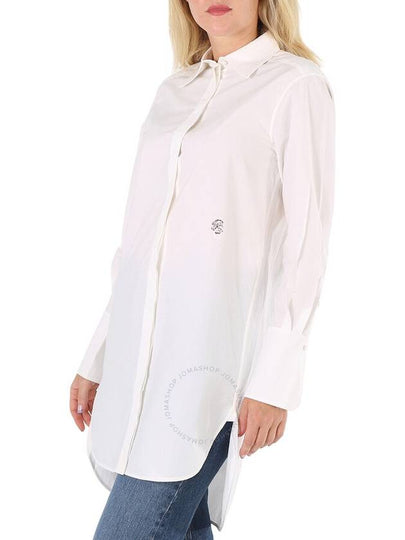 Chloe Ladies White Poplin Long-cut Shirt, Brand Size 34 (US Size 0) - CHLOE - BALAAN 2