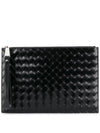 Intrecciato Medium Clutch Bag Black - BOTTEGA VENETA - BALAAN 2