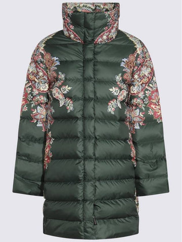 Etro Dark Green Down Jacket - ETRO - BALAAN 1