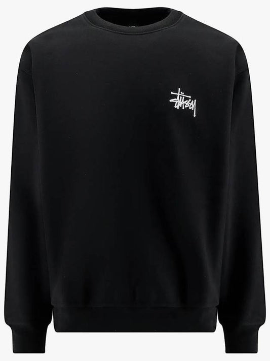 Basic Crew Neck Sweatshirt Black - STUSSY - BALAAN 1