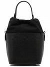 5AC Number Logo Texture Leather Bucket Bag Black - MAISON MARGIELA - BALAAN 3