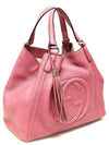 282309 Pink leather interlocking G Soho tassel shoulder bag - GUCCI - BALAAN 3