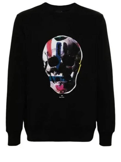 Skull Print Cotton Sweatshirt Black - PAUL SMITH - BALAAN 2