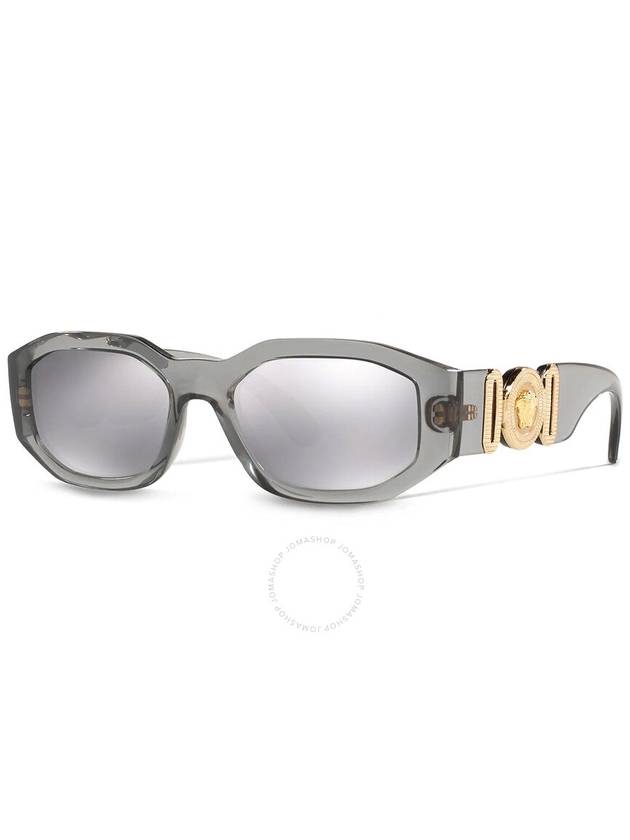 Versace Light Grey Mirrored Silver Geometric Unisex Sunglasses VE4361 311/6G 53 - VERSACE - BALAAN 1