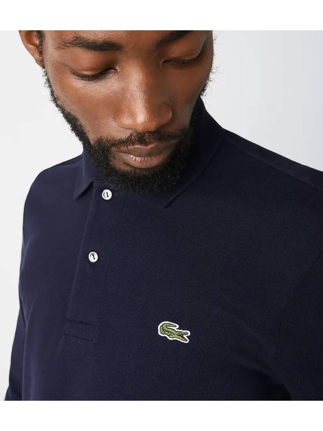 Men's Original Cotton Long Sleeve Polo Shirt Navy - LACOSTE - BALAAN 5