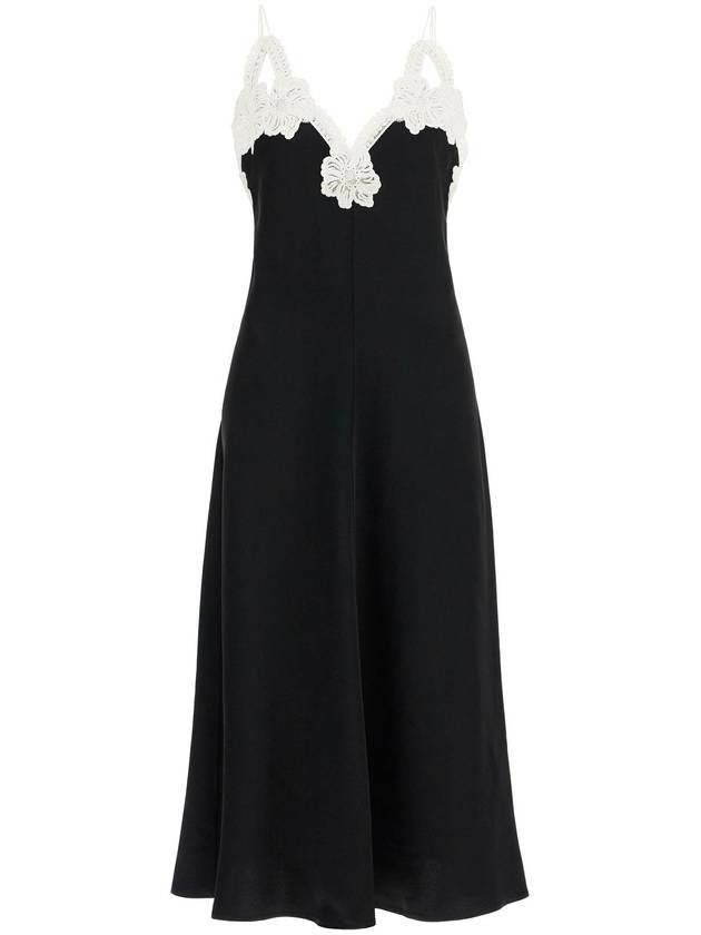 lace-trimmed slip dress with - JIL SANDER - BALAAN 1