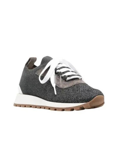 Women's Monilli Knit Low Top Sneakers Grey - BRUNELLO CUCINELLI - BALAAN 2