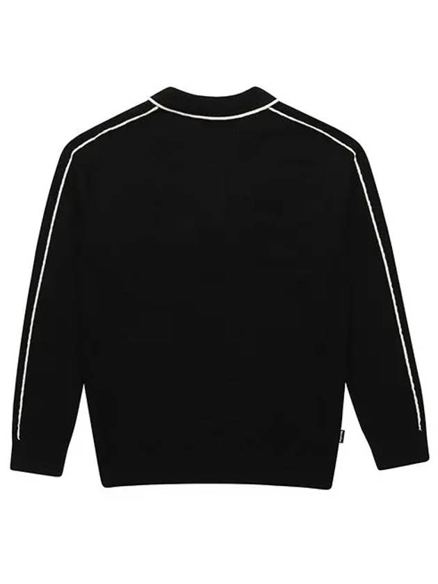 color combination half zip-up sweater 2203GXKWBLACK - BLACK&WHITE - BALAAN 2