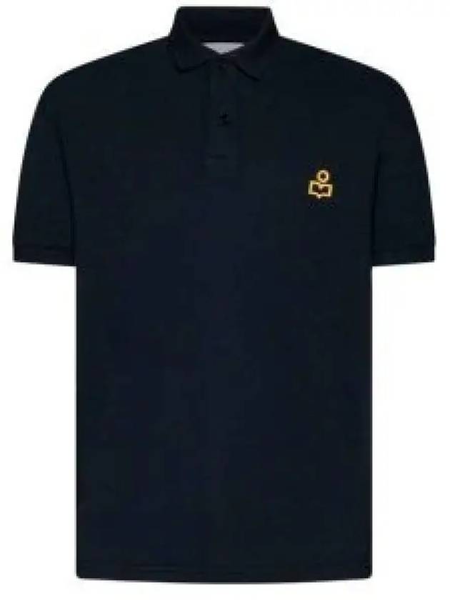 Afko Logo Cotton Polo Shirt Black - ISABEL MARANT - BALAAN 2