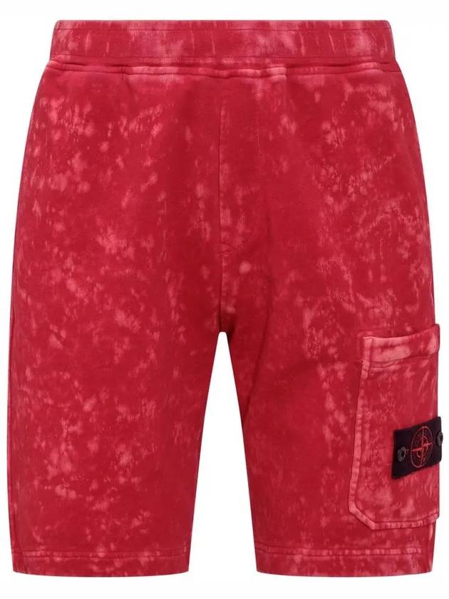 Waffen Patch Off-Dye Bermuda Shorts Pink - STONE ISLAND - BALAAN 3