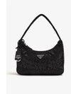 Crystal Satin Mini Bag Black - PRADA - BALAAN 2