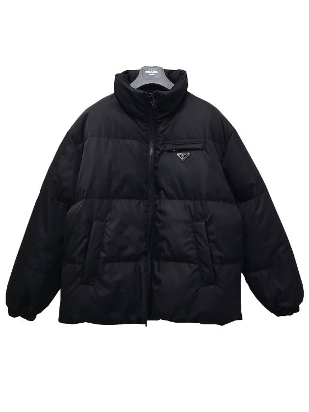 Medium-Length Re-Nylon Reversible Down Padded Jacket Black - PRADA - BALAAN 3