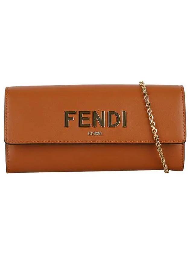 Women's Logo Chain Long Wallet Brown - FENDI - BALAAN 2