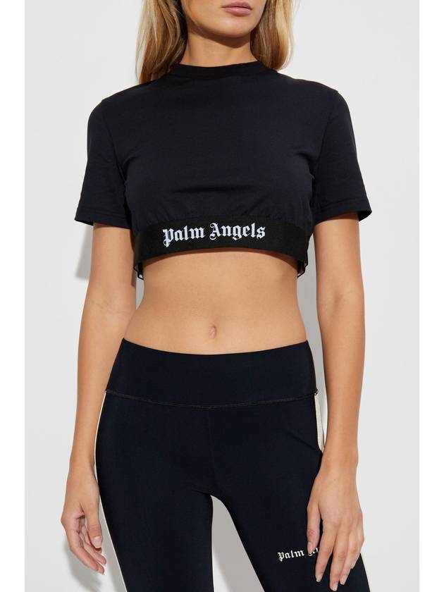 Palm Angels Top With Logo, Women's, Black - PALM ANGELS - BALAAN 3