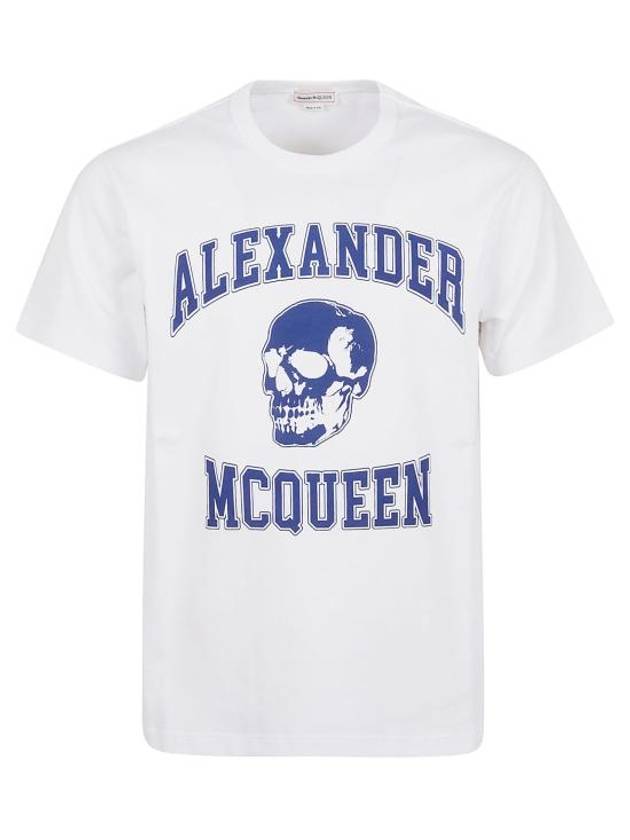 short sleeve t-shirt 759442 QTAAW 0963 WHITE INDIGO - ALEXANDER MCQUEEN - BALAAN 1