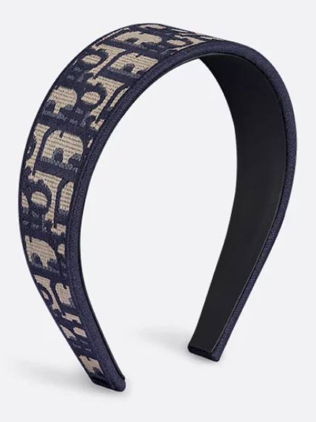 Oblique Canvas Hairband Navy - DIOR - BALAAN 2