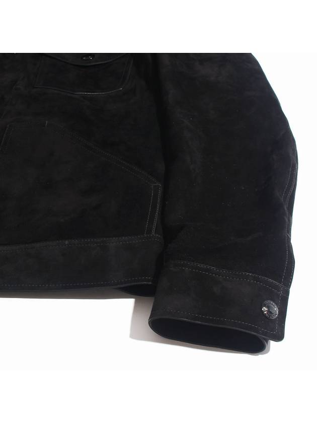 Cashmerer Suede Jacket Black - TOM FORD - BALAAN 5