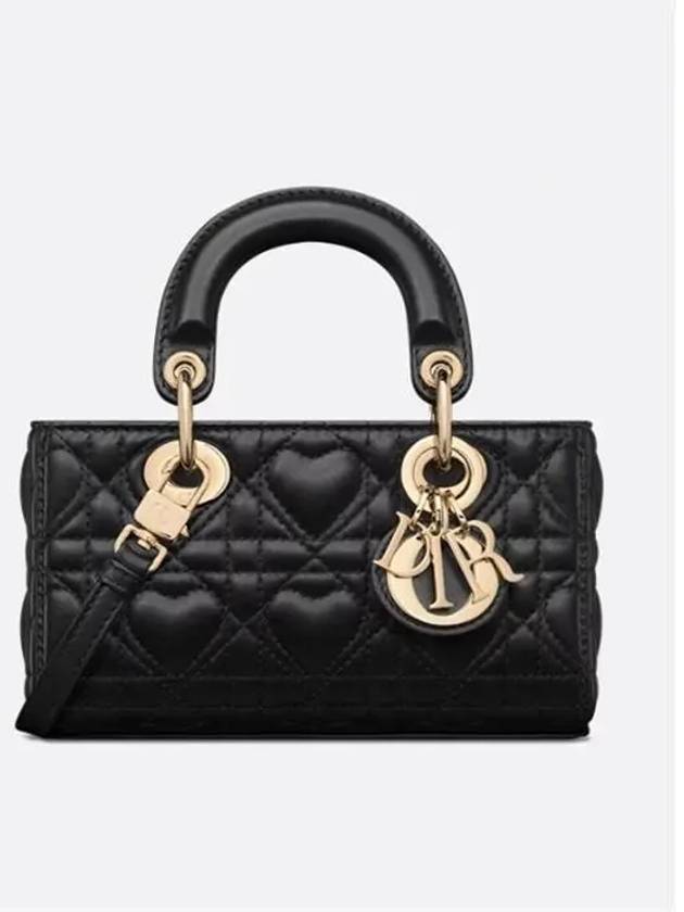 Lady D Joy Micro Cannage Sheep Leather Tote Bag Black - DIOR - BALAAN 2