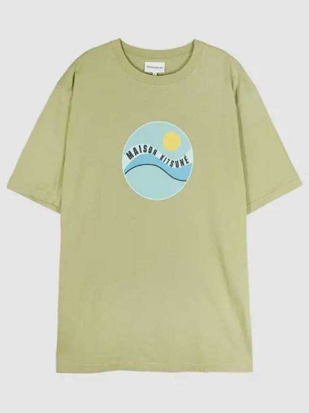 Pop Wave Print Short Sleeve T-Shirt Canvas - MAISON KITSUNE - BALAAN 2