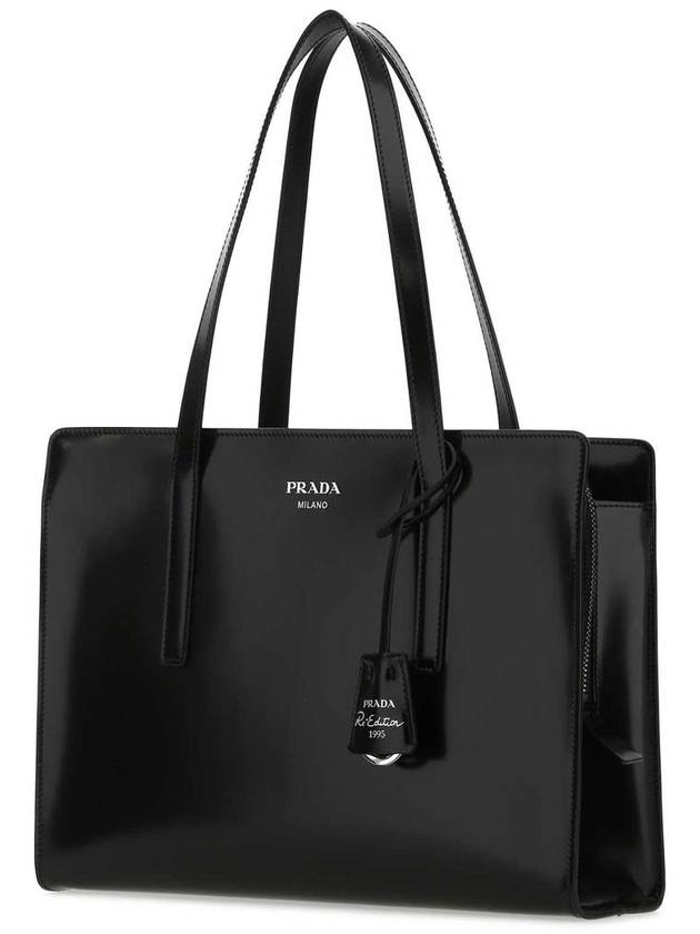 Re-Edition 1995 Medium Brushed Leather Hand Tote Bag Black - PRADA - BALAAN 3