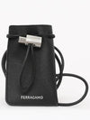 Men's Mini Drawstring Bucket Bag Black - SALVATORE FERRAGAMO - BALAAN 2