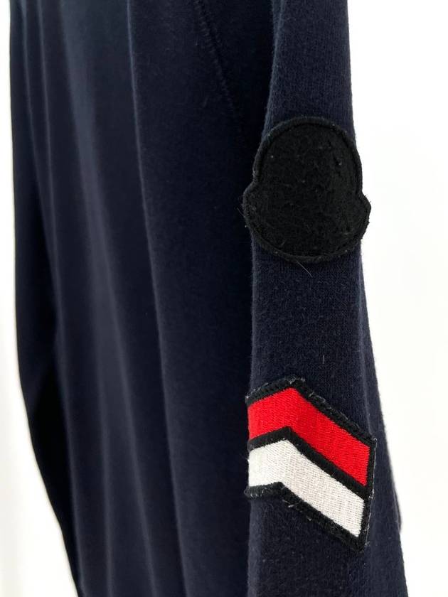 Logo patch cotton sweatshirt navy size S - MONCLER - BALAAN 4