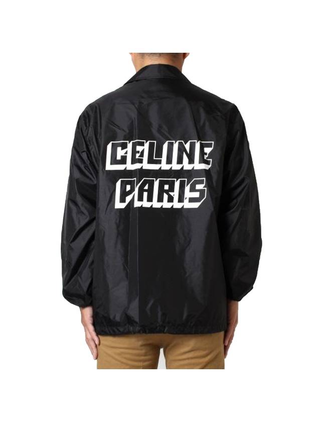 Lightweight Nylon Coach Jacket Black - CELINE - BALAAN 1