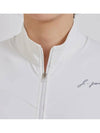 Golf Wear Open Zipper Cooling T-Shirt White - J JANE - BALAAN 4