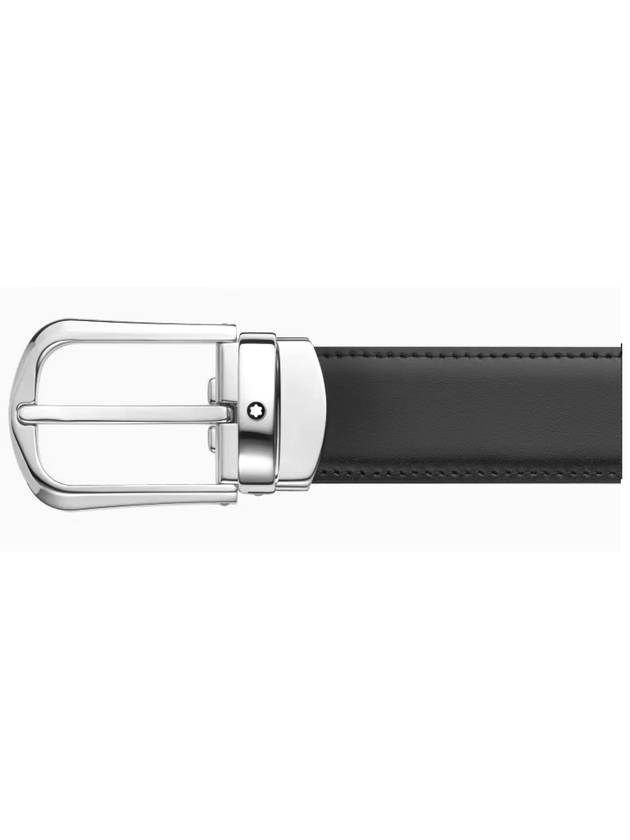 Pin Buckle 30mm Leather Belt Black - MONTBLANC - BALAAN 9