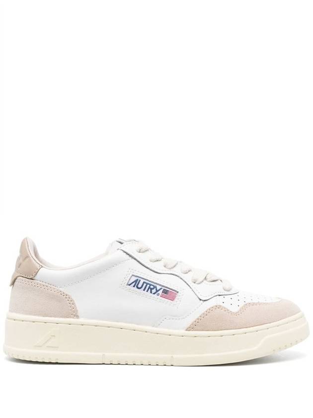 Women's Medalist Leather Low Top Sneakers White Beige - AUTRY - BALAAN 3