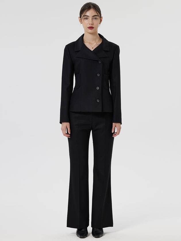 Women's Italian Wool Coco Jacket Black - RS9SEOUL - BALAAN 4