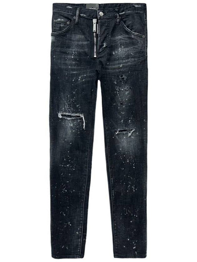 Men's Painting Cool Guy Jeans Black - DSQUARED2 - BALAAN 2