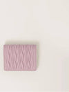 Matelasse Leather Half Wallet Alabaster Pink - MIU MIU - BALAAN 4