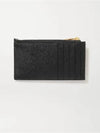 Monogram Fragment Zipper Card Wallet Black - SAINT LAURENT - BALAAN 3