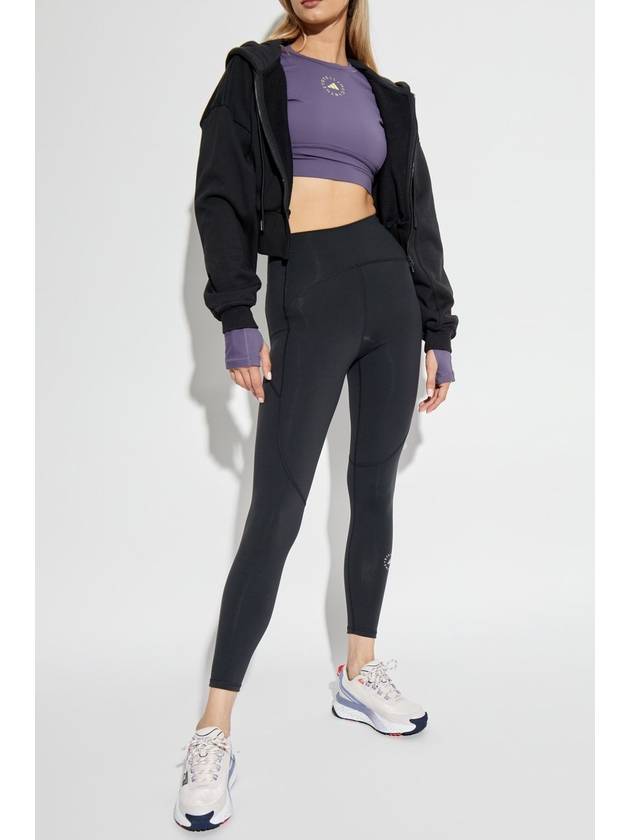 By Stella McCartney Short Crew Neck Training Long Sleeve T Shirt Purple - ADIDAS - BALAAN 3