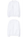 Chest Embroidery Logo Sweatshirt White - AMI - BALAAN 5