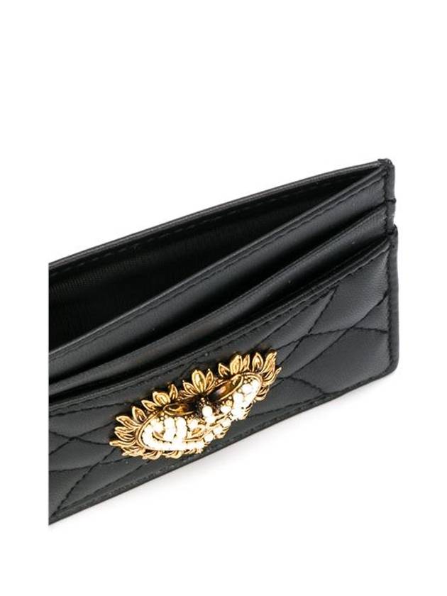 Women's Devotion Card Wallet Black - DOLCE&GABBANA - BALAAN.