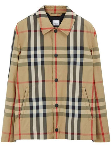 Check Nylon Jacket Beige - BURBERRY - BALAAN 1