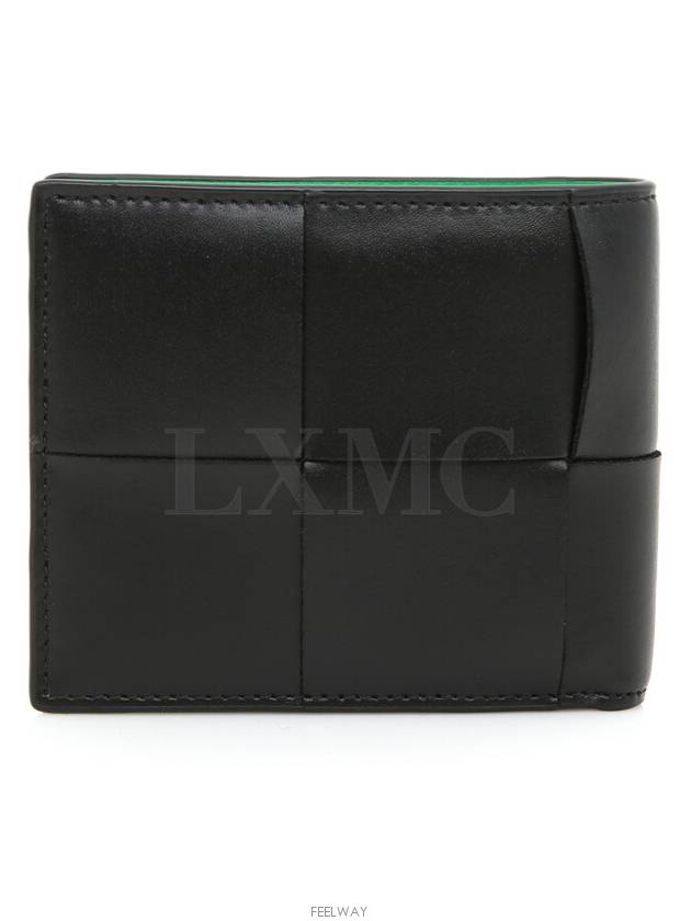 Cassette bi fold wallet 743004 black packet green - BOTTEGA VENETA - BALAAN 5