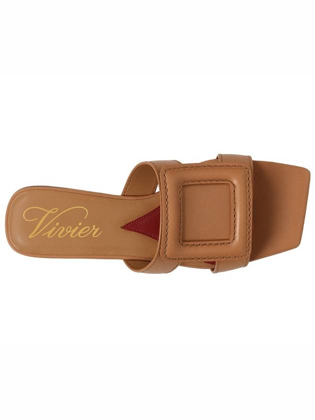 Covered Buckle Leather Mule Brown - ROGER VIVIER - BALAAN 5