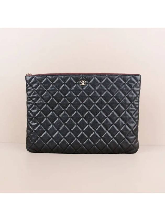 Classic large clutch caviar black gold plated A82552 B01481 C3906 - CHANEL - BALAAN 1