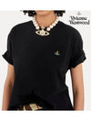 ORB Logo Cotton Short Sleeve T-Shirt Black - VIVIENNE WESTWOOD - BALAAN 5