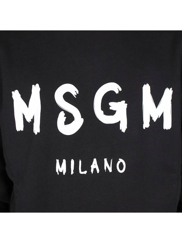 Milano Brushed Logo Sweatshirt Black - MSGM - BALAAN 7