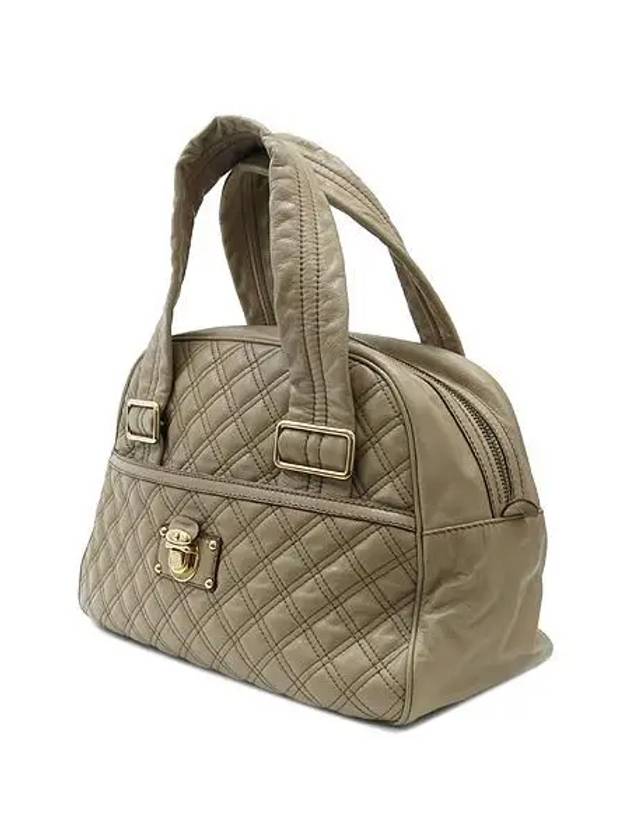 Beige leather embossed stitch tote bag - MARC JACOBS - BALAAN 3