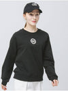 Golf Cotton Terry Regular Fit Jinju Jjing Logo Round Black Sweatshirt DO6222SW10-2 - DOYOUKNOWMC GOLF WEAR - BALAAN 1