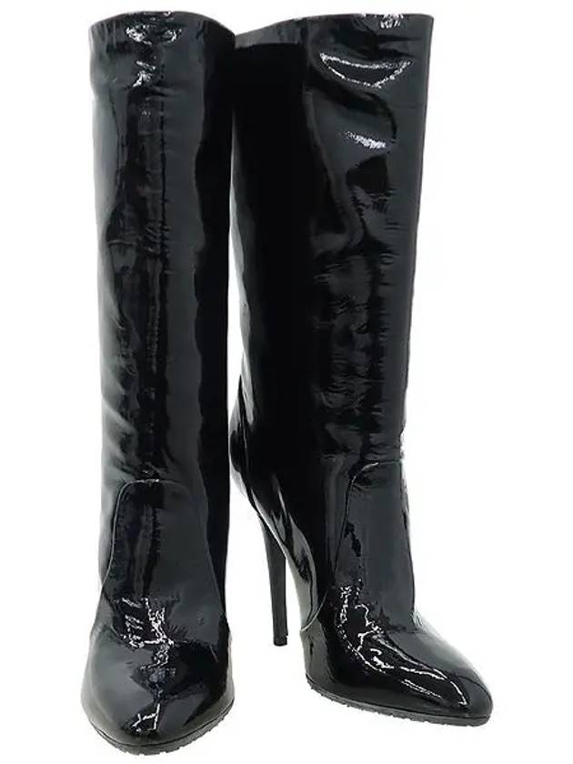 Black Patent Leather Women s Boots - GIUSEPPE ZANOTTI - BALAAN 1